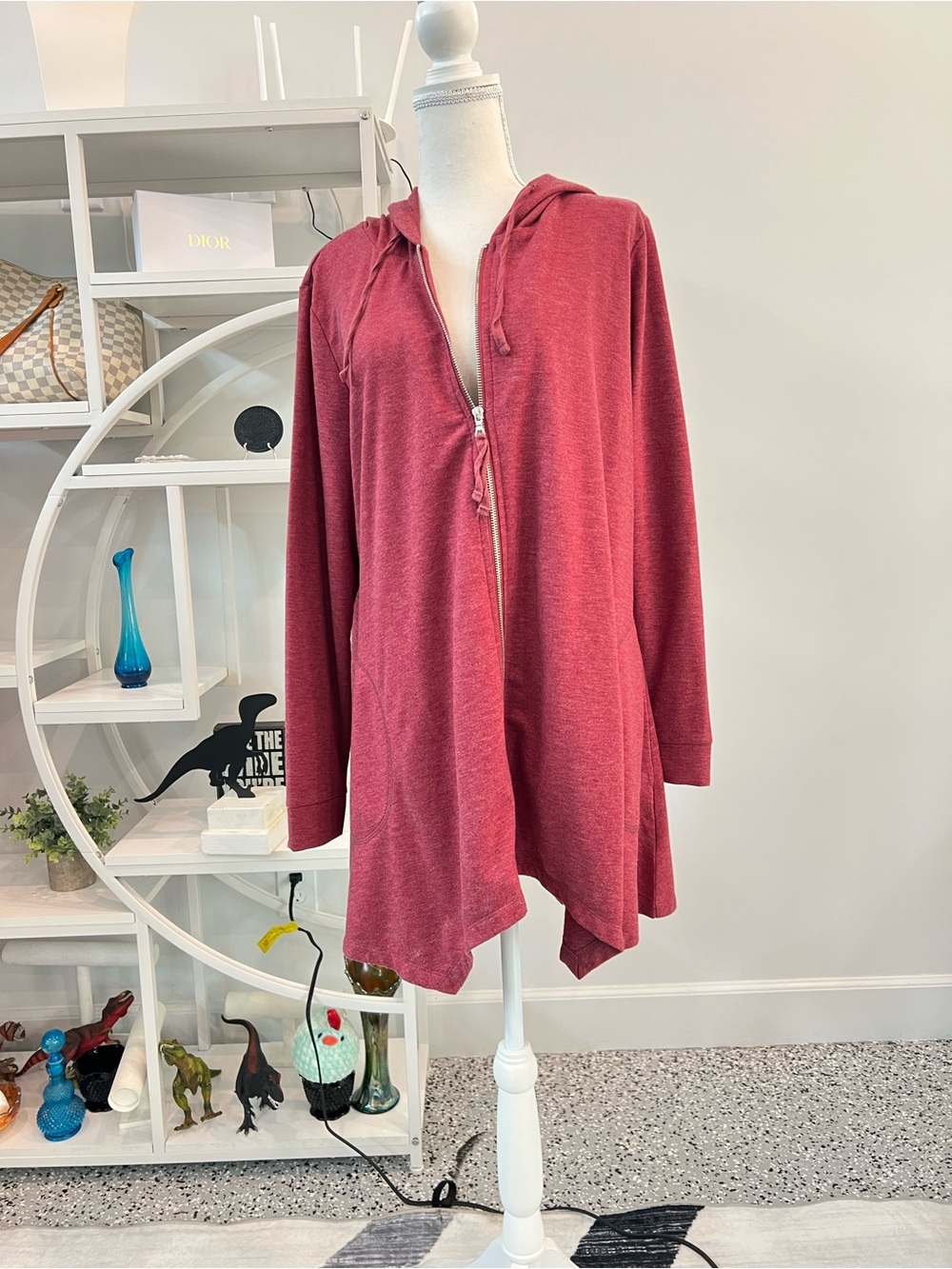 Logo Lori Goldstein Soft Rose Pink Zip Hoodie 1X - Picture 12 of 12